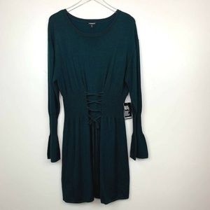 ☀️ Express Bell Sleeve Lace Up Dress